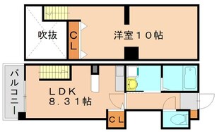 ラクラッセ竹下の物件間取画像